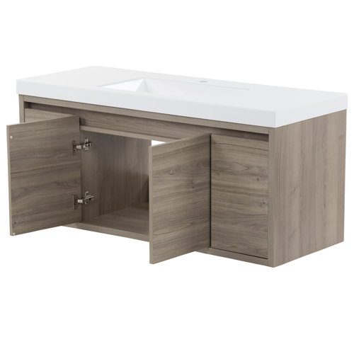 Mercury Row® Altenburg 48.5'' Wall Mounted Single Bathroom Vanity with